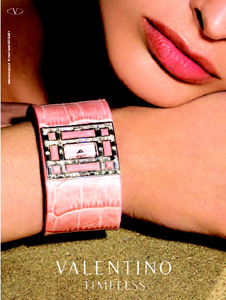 У жовтні 2002 року між Модним будинком Valentino і лідером італійського годинного ринку компанією Sector Group було підписано ліцензійну угоду про виготовлення годинній колекції Valentino Timeless
