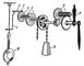 Кварцові наручні годинники з цифровою індикацією на рідких кристалах: а - блок-схема;  б - зовнішній вигляд;  К - кристал кварцу;  Г - генератор електричних коливань;  З - тріммер;  f - частота коливань;  Дш - дешифратор
